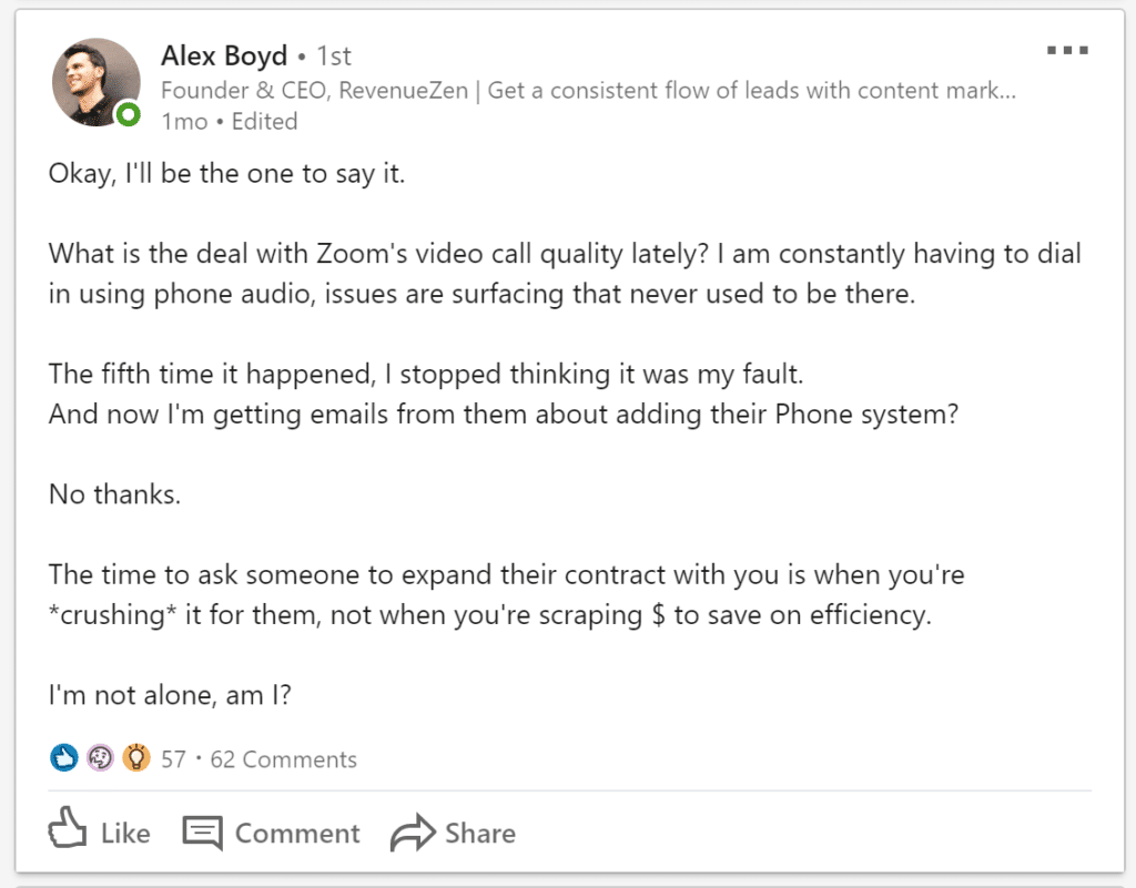 12 Examples of Good Linkedin Posts (That Generated Leads!) – RevenueZen